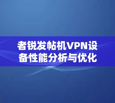 者锐发帖机VPN设备性能分析与优化建议
