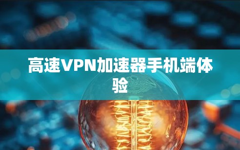 高速VPN加速器手机端体验