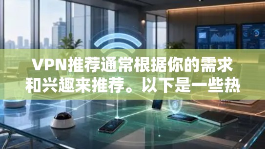 VPN推荐通常根据你的需求和兴趣来推荐。以下是一些热门VPN推荐，涵盖了电影、电视剧、综艺、游戏、直播等类型，供你参考