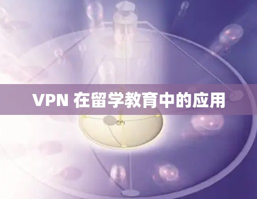 VPN 在留学教育中的应用